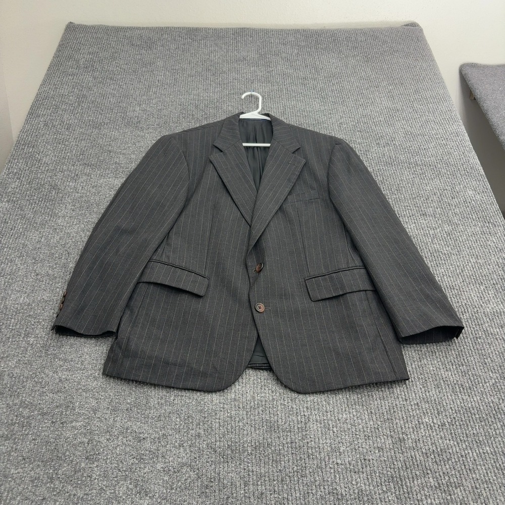 Vintage Polo University Club Ralph Lauren Blazer Mens 42 Gray Wool Pinstripe Ivy